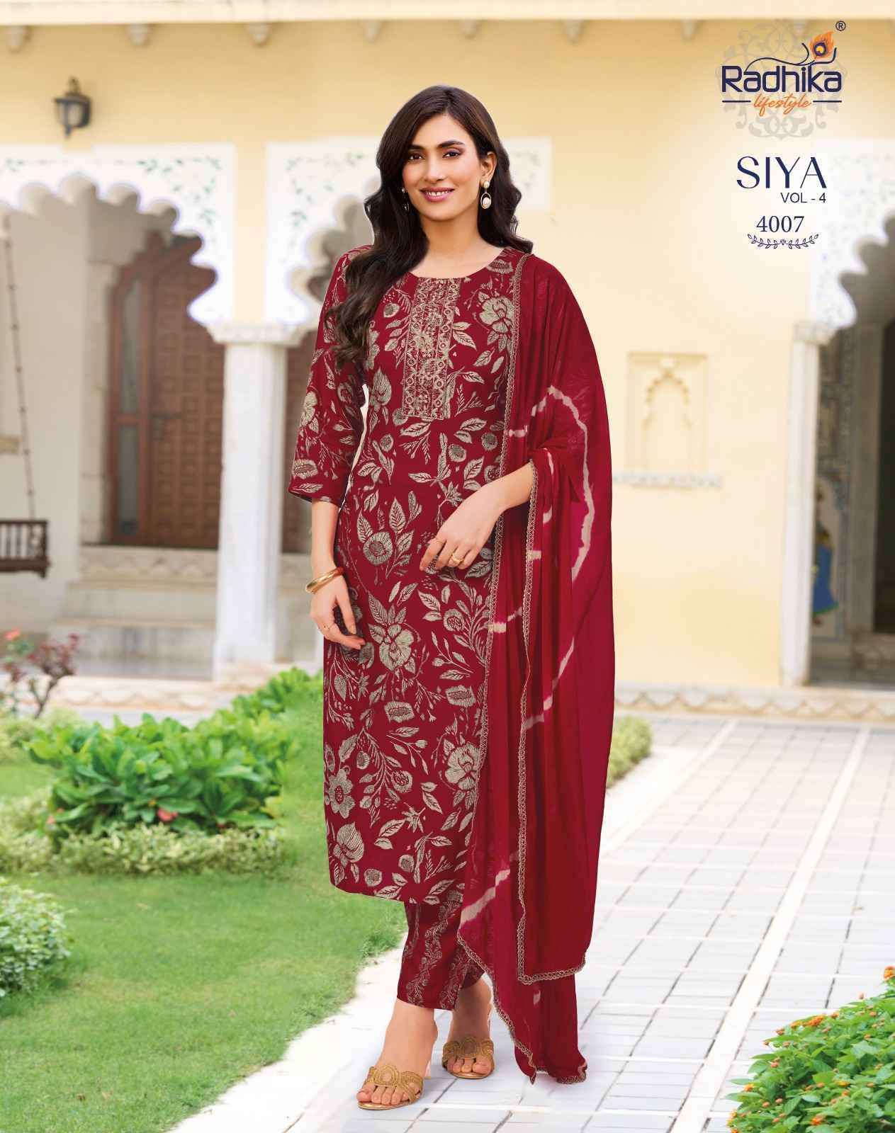 Radhika Lifestyle Siya Vol 4 Reyon Kurti Combo 8 pcs Catalog