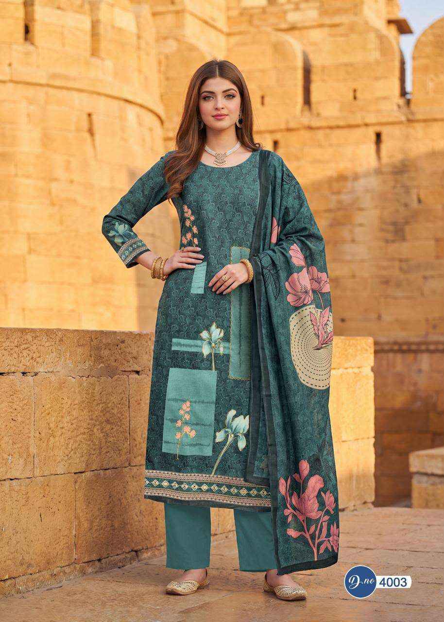 Rahi Fab Rising Gold Vol 4 Pure Cotton Dress Material 8 Pcs Catalog