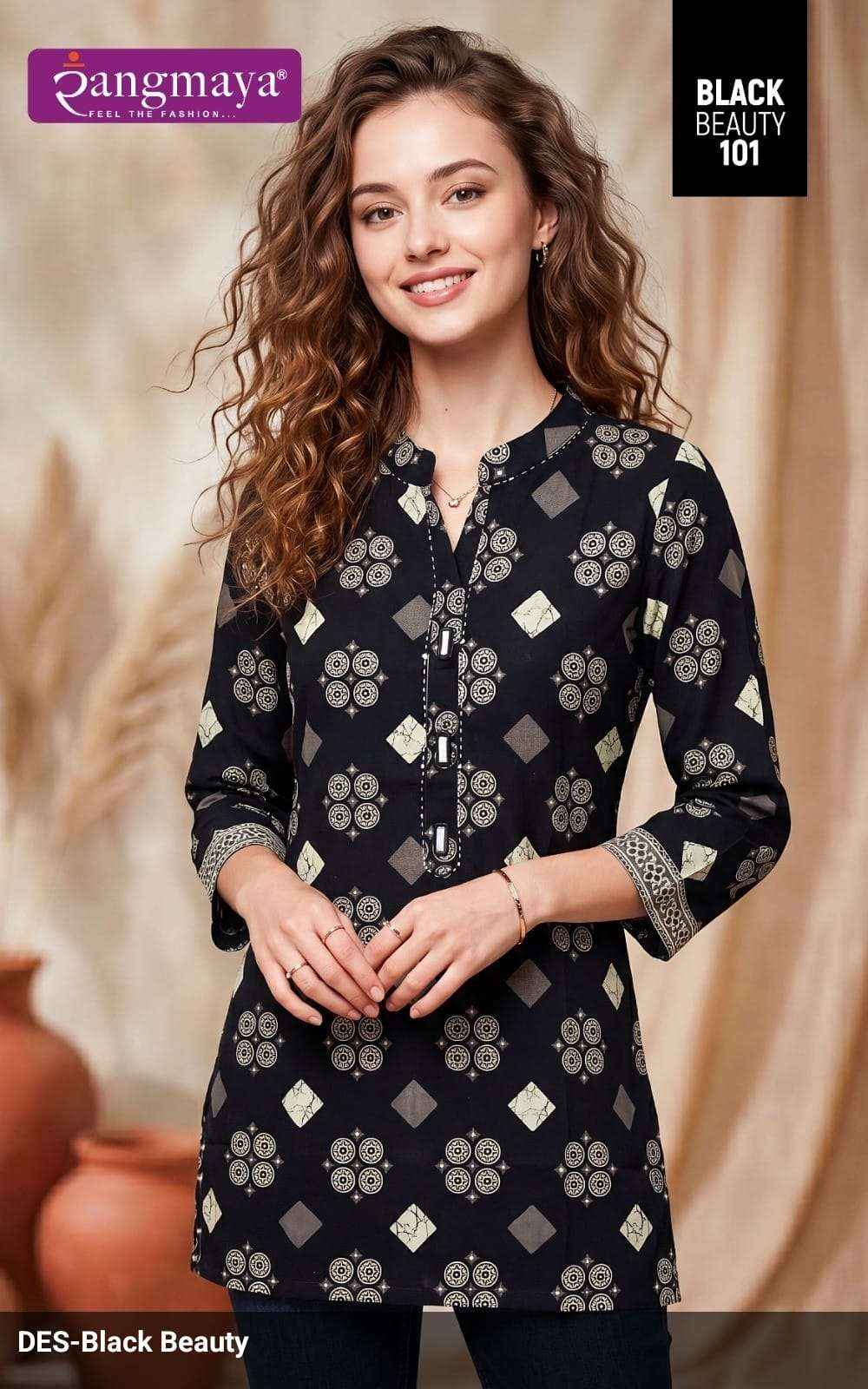 Rangmaya Black Beauty Premium Wear Short Tops Set 8 Pcs Catalog