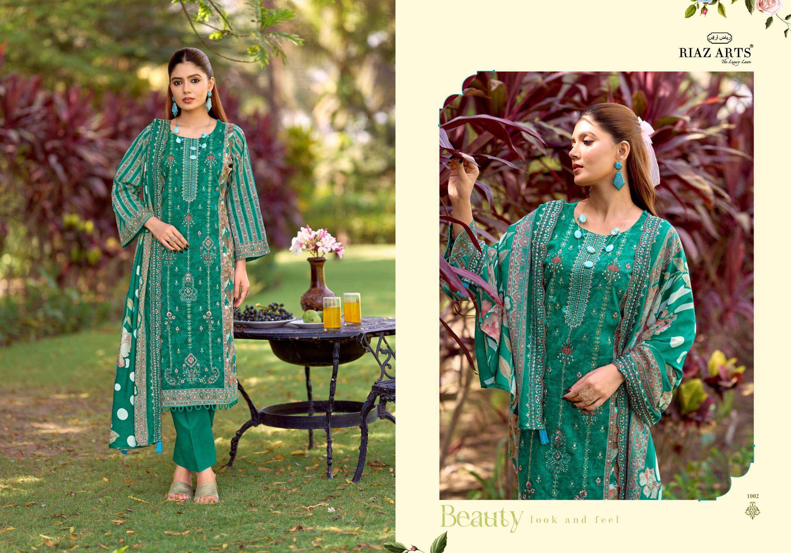 Riaz Arts Bin Saeed Vol 18 Lawn Cotton Dress Material 6 pcs Catalog With Price