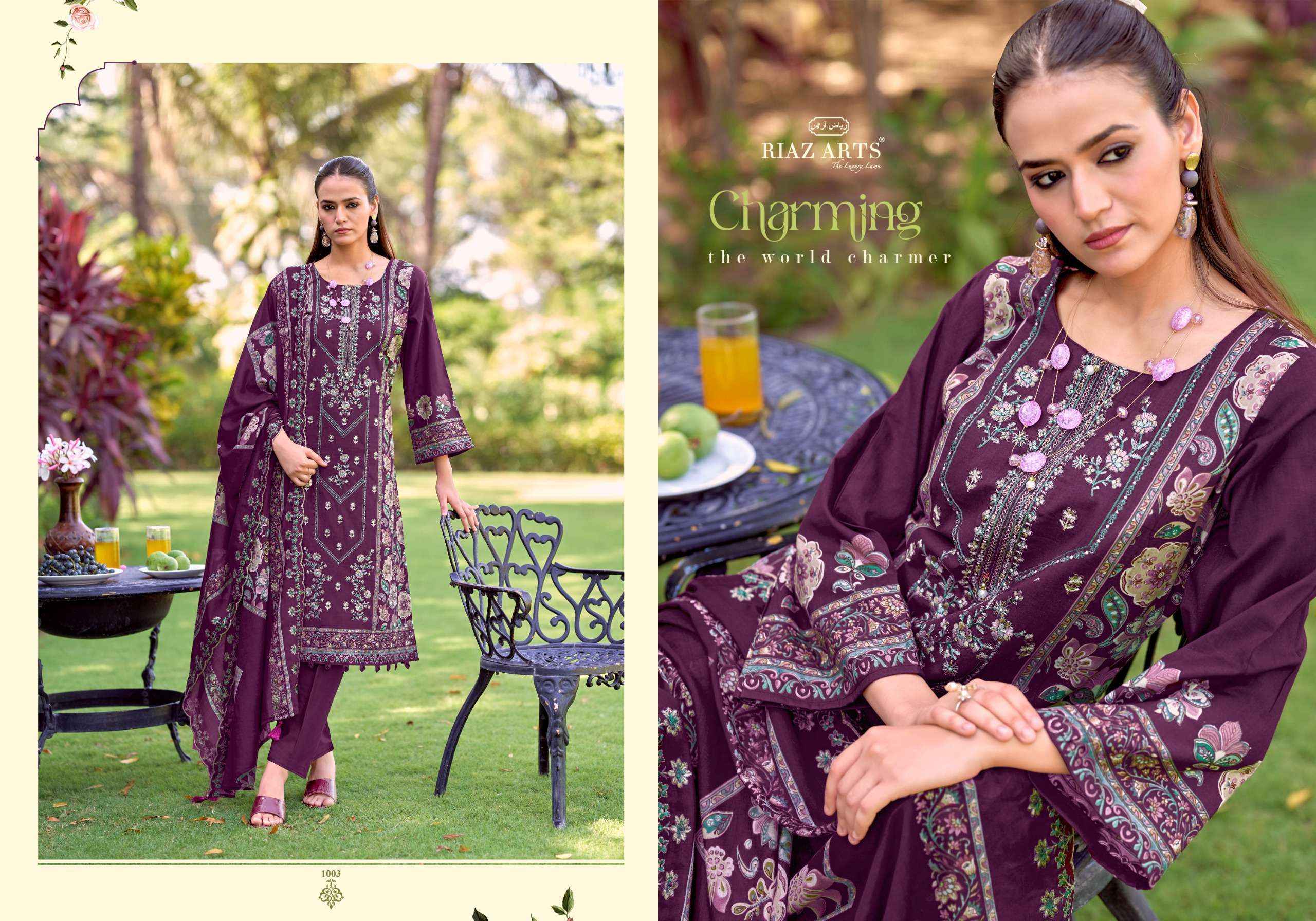 Riaz Arts Bin Saeed Vol 18 Lawn Cotton Dress Material 6 pcs Catalog With Price