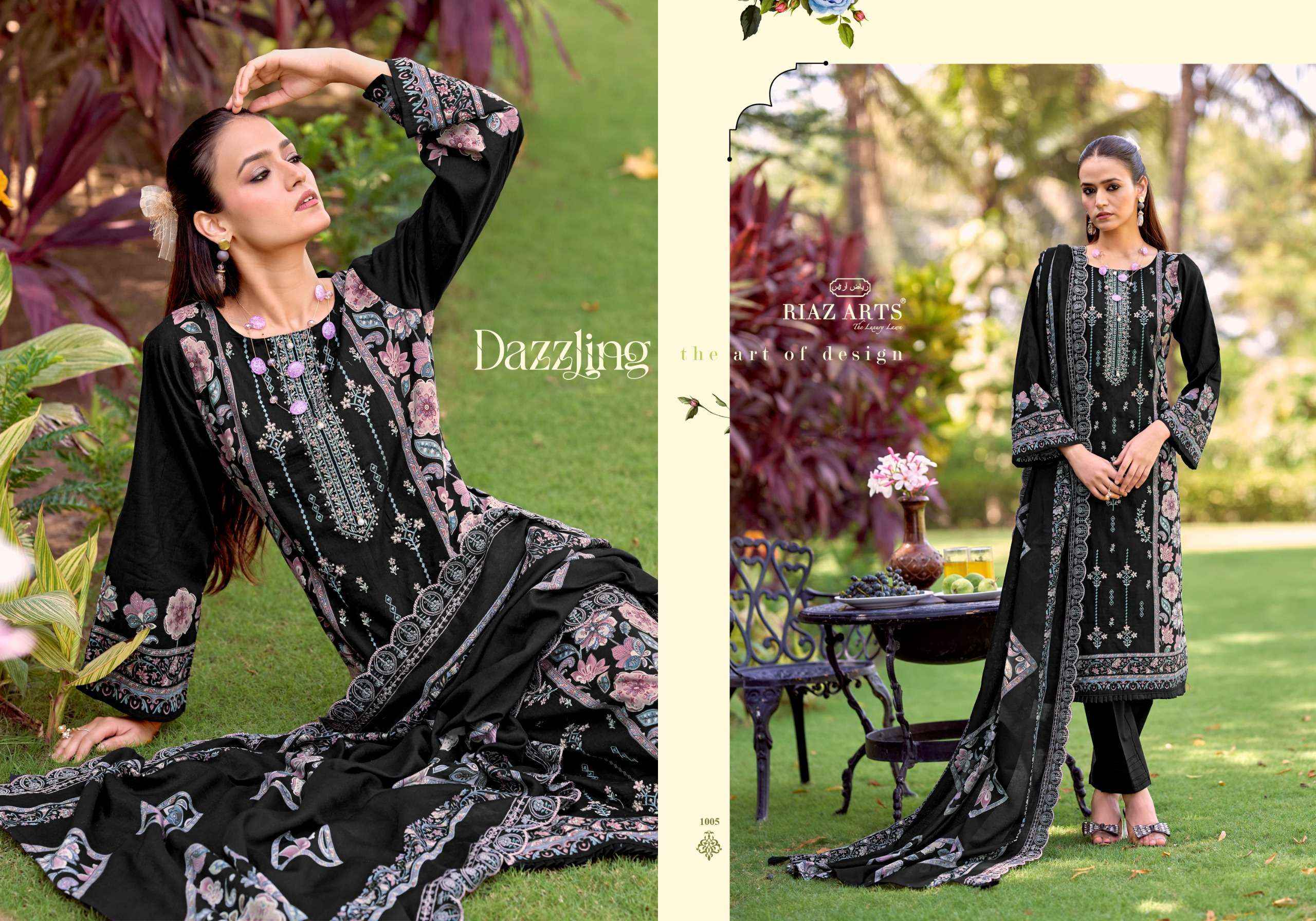Riaz Arts Bin Saeed Vol 18 Lawn Cotton Dress Material 6 pcs Catalog With Price