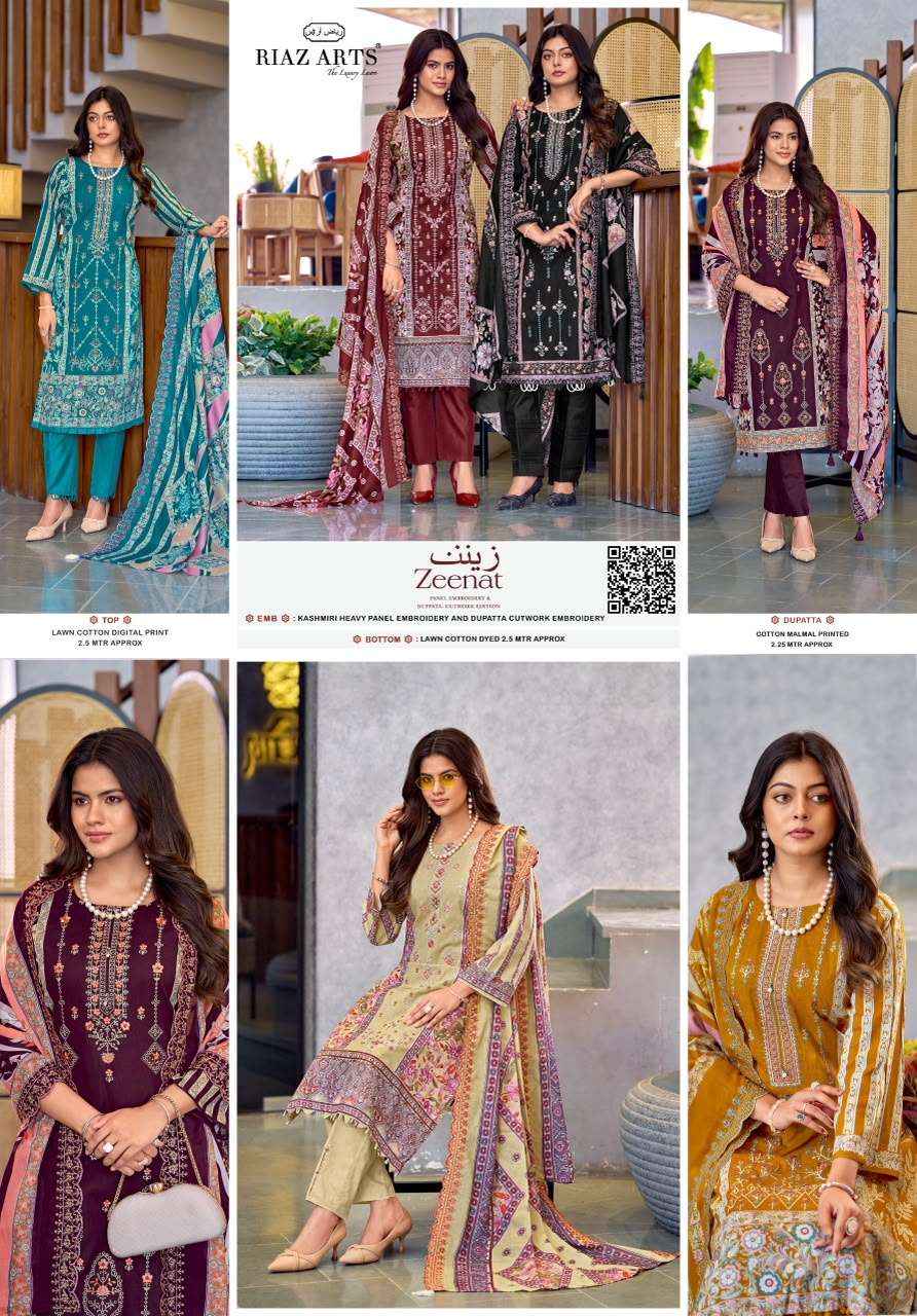 Riaz Arts Zeenat Premium Cotton Dress Material 6 Pcs Catalog 