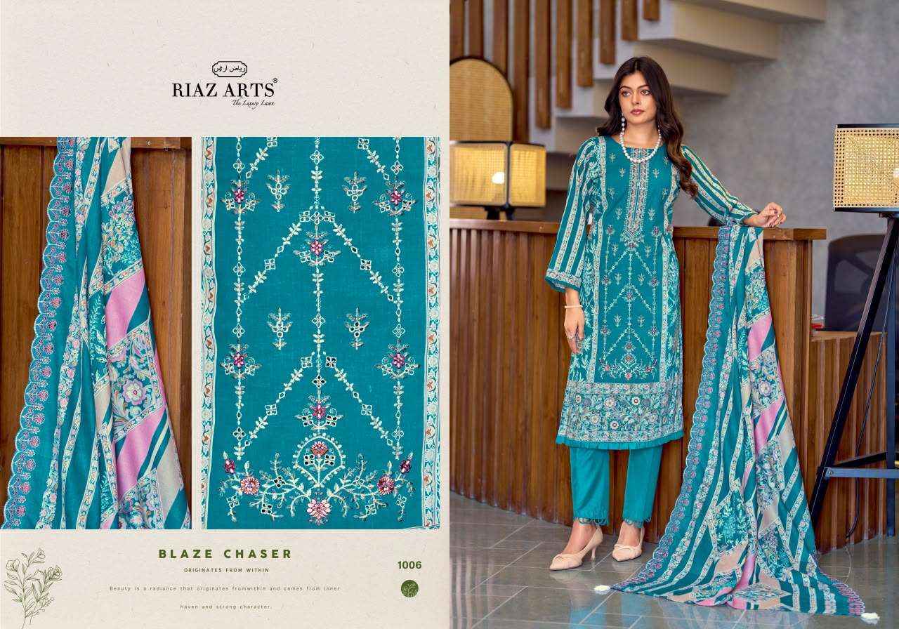 Riaz Arts Zeenat Premium Cotton Dress Material 6 Pcs Catalog 