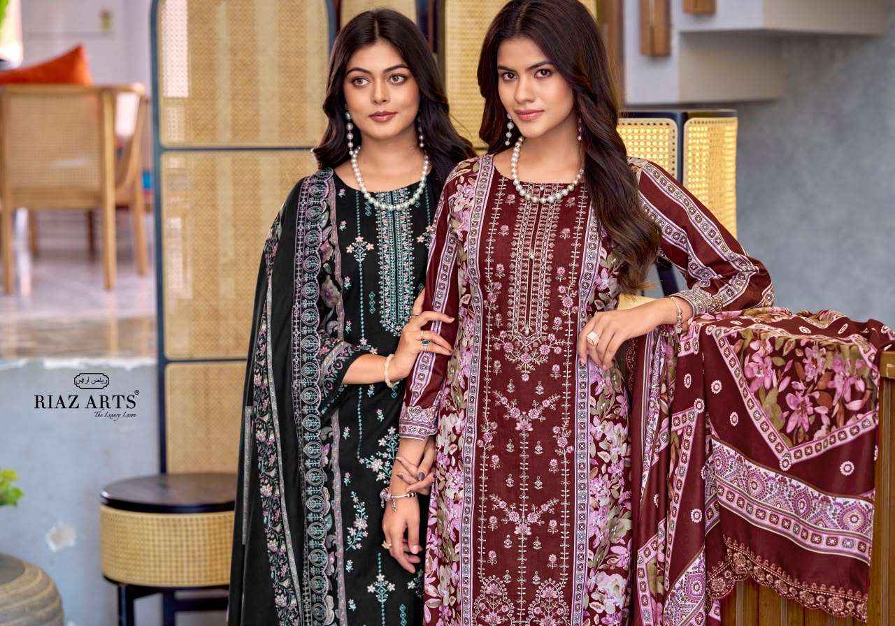 Riaz Arts Zeenat Premium Cotton Dress Material 6 Pcs Catalog 