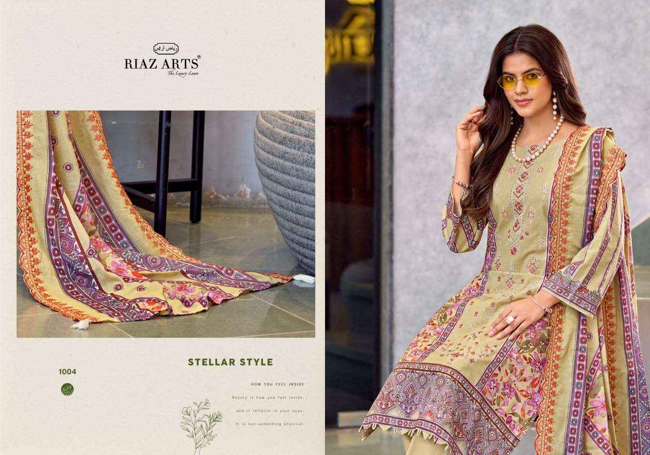 Riaz Arts Zeenat Premium Cotton Dress Material 6 Pcs Catalog 