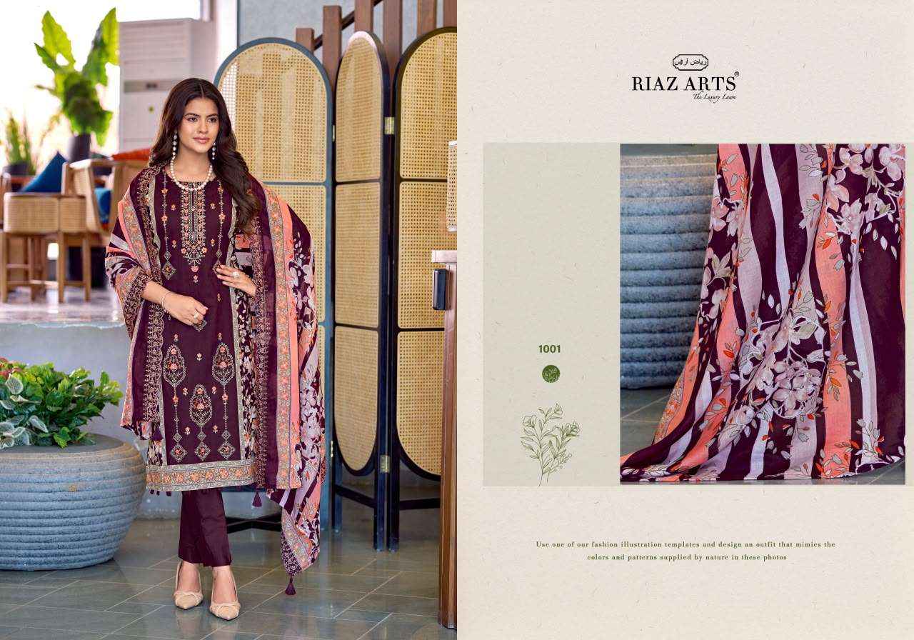 Riaz Arts Zeenat Premium Cotton Dress Material 6 Pcs Catalog 