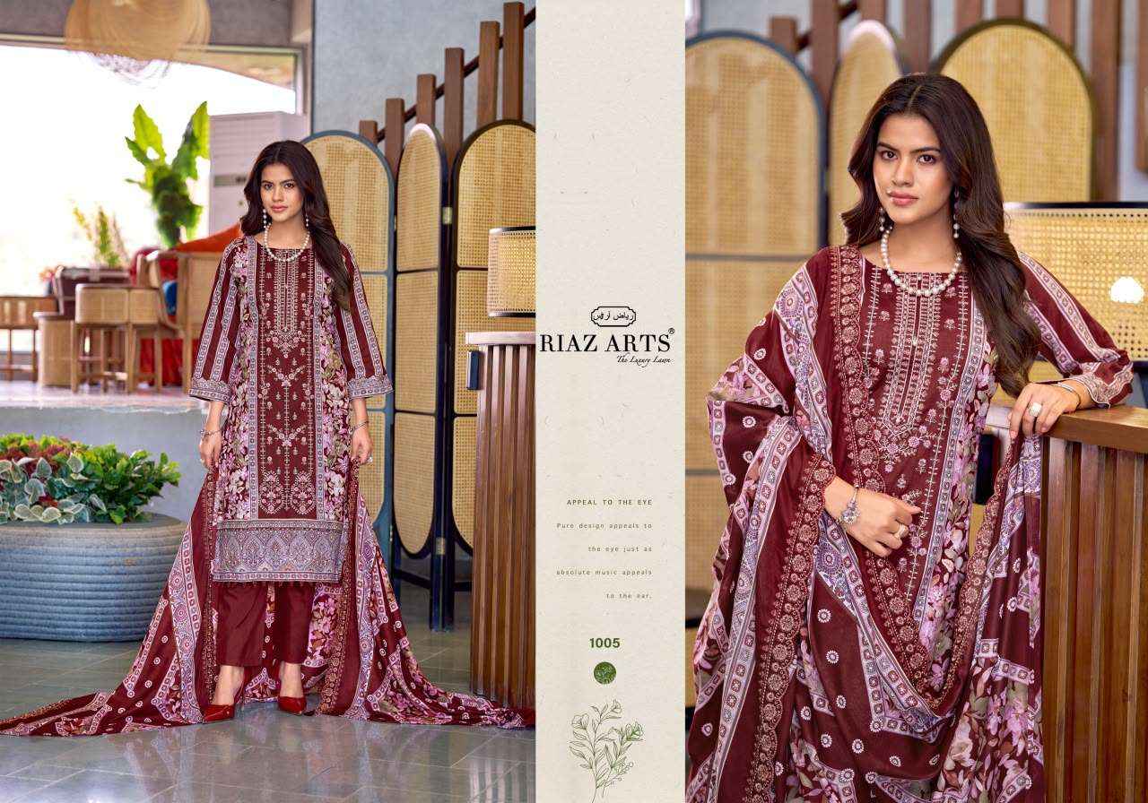 Riaz Arts Zeenat Premium Cotton Dress Material 6 Pcs Catalog 