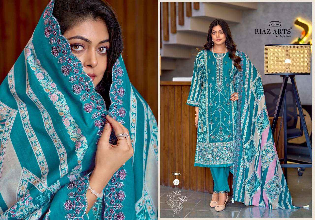 Riaz Arts Zeenat Premium Cotton Dress Material 6 Pcs Catalog 