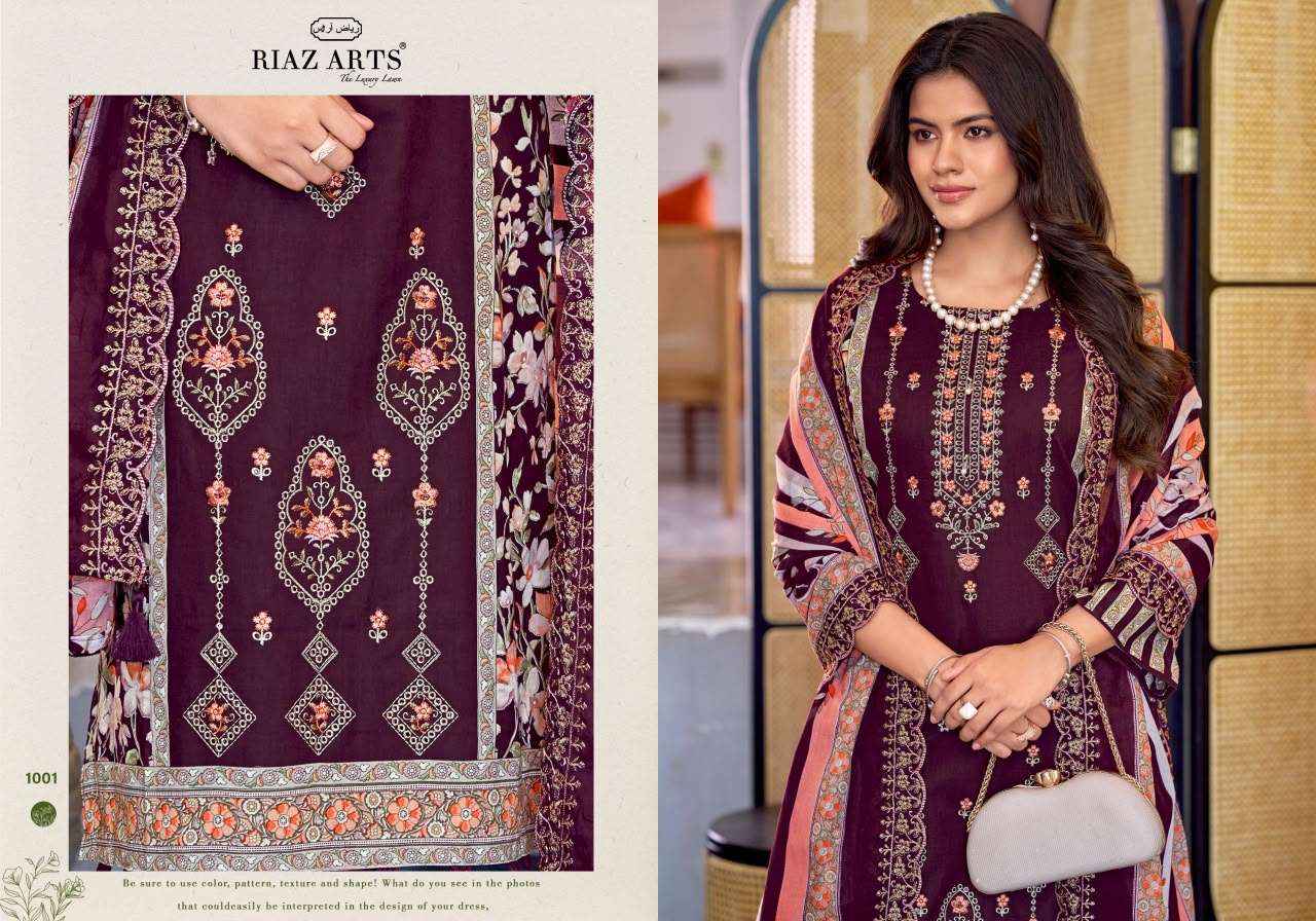 Riaz Arts Zeenat Premium Cotton Dress Material 6 Pcs Catalog 
