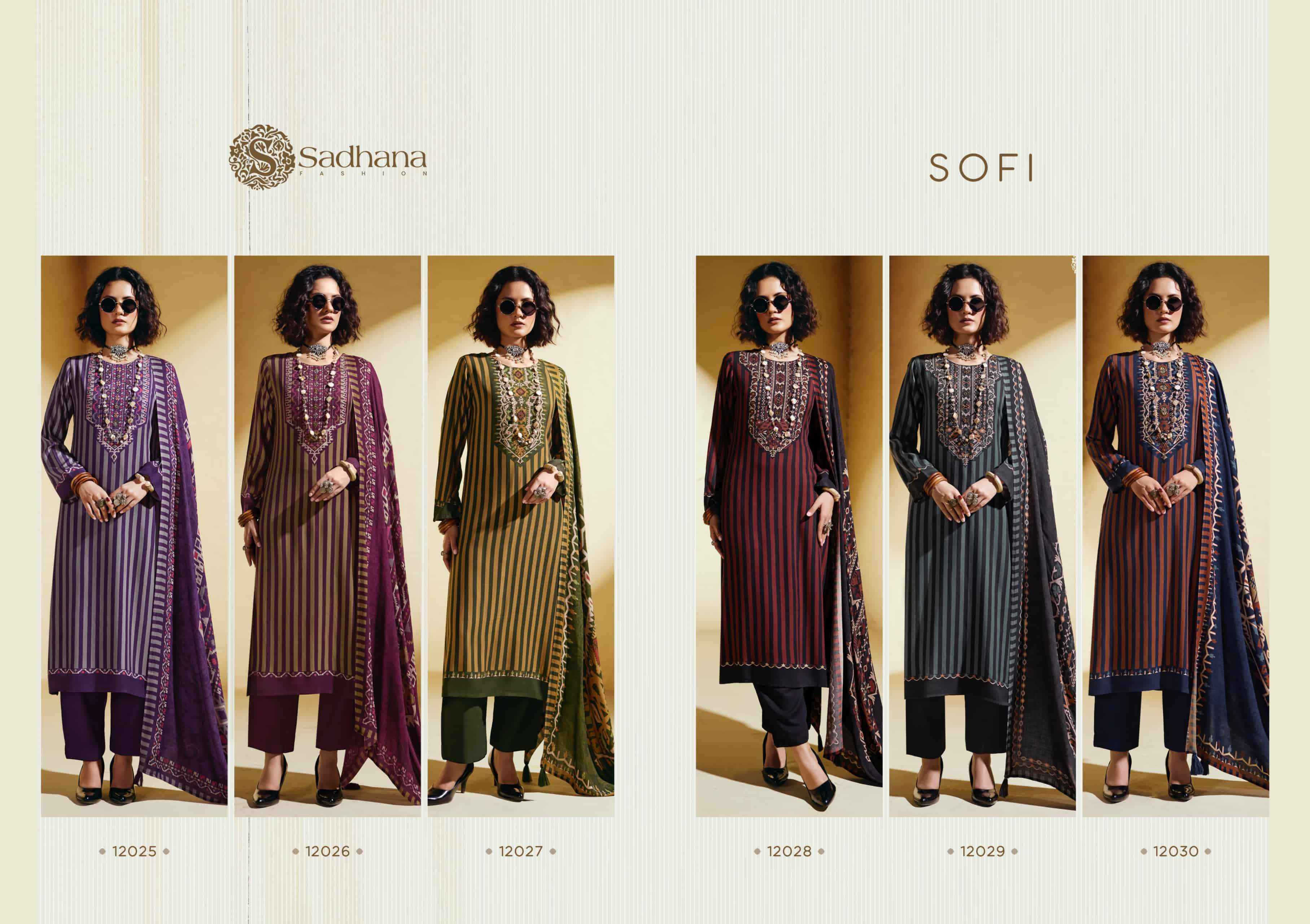 Sadhana Fashion Sofi Premium Collection Winter Dress Material 6 Pcs Catalog