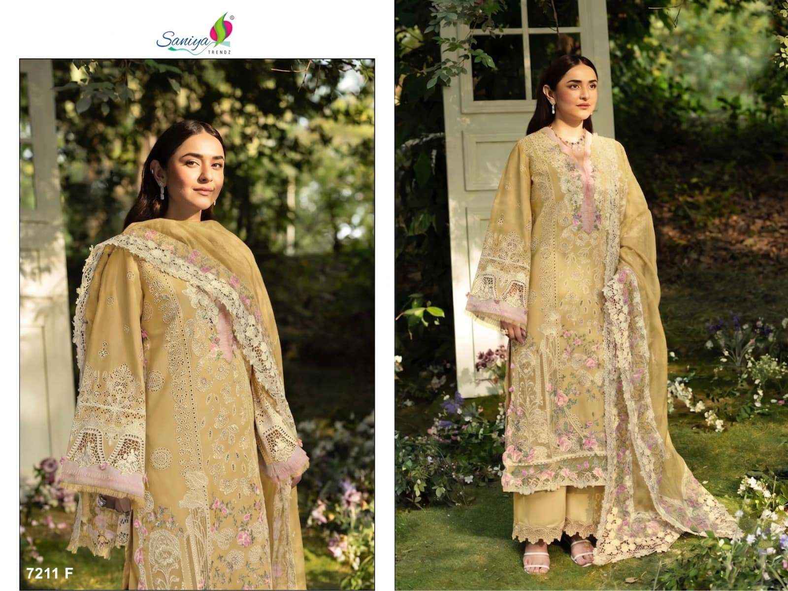 Saniya Trendz 7211 Efgh Chikankari Work Pakistani Suits 4 Pcs Catalog