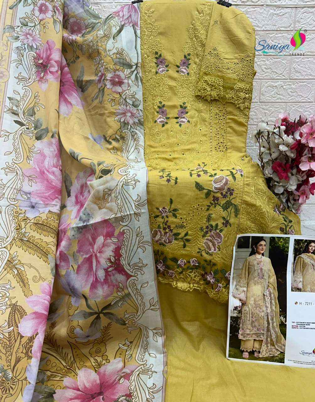 Saniya Trendz 7211 Efgh Chikankari Work Pakistani Suits 4 Pcs Catalog
