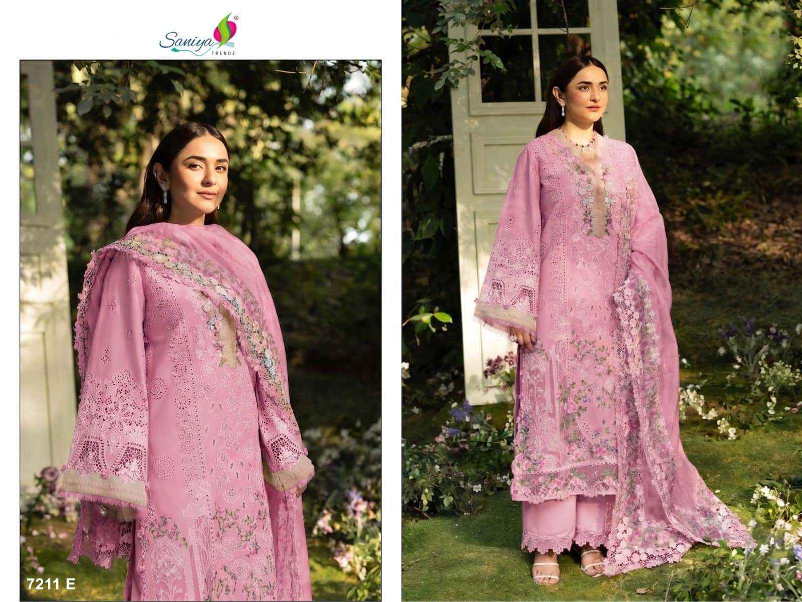 Saniya Trendz 7211 Efgh Chikankari Work Pakistani Suits 4 Pcs Catalog