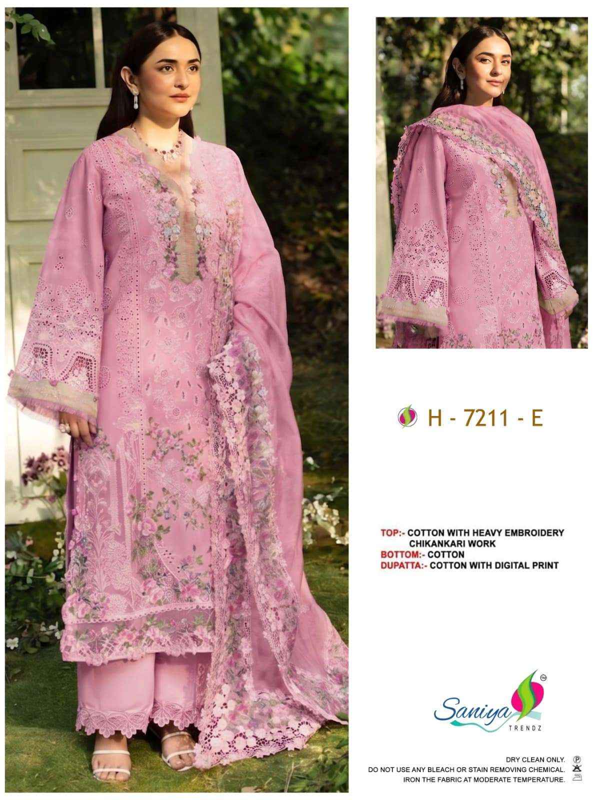 Saniya Trendz 7211 Efgh Chikankari Work Pakistani Suits 4 Pcs Catalog