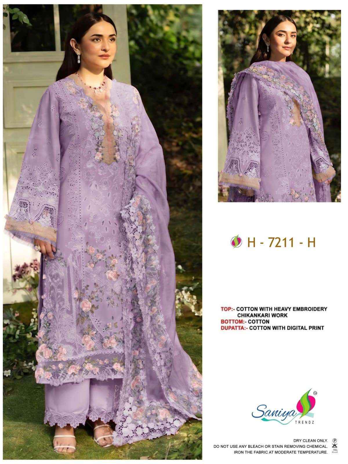 Saniya Trendz 7211 Efgh Chikankari Work Pakistani Suits 4 Pcs Catalog