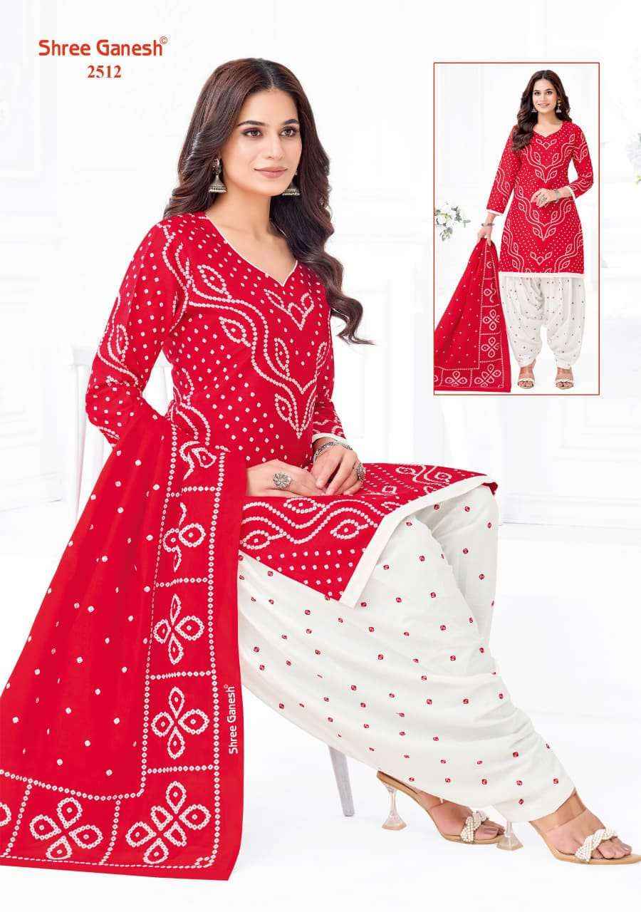 Shree Ganesh Bandhani Vol 5 Readymade Cotton Suit 15 Pcs Catalogue
