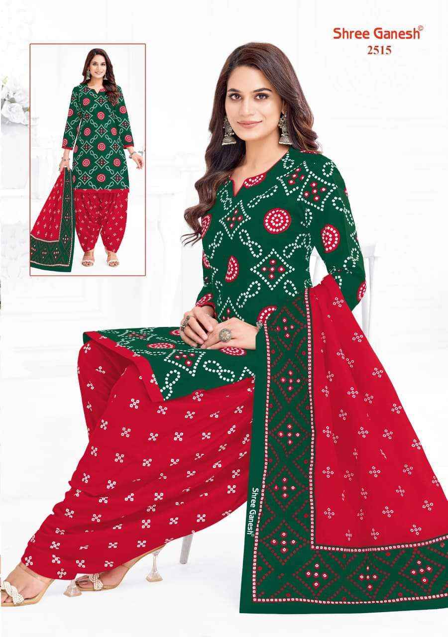Shree Ganesh Bandhani Vol 5 Readymade Cotton Suit 15 Pcs Catalogue