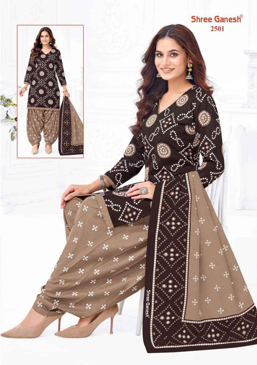 Shree Ganesh Bandhani Vol 5 Readymade Cotton Suit 15 Pcs Catalogue