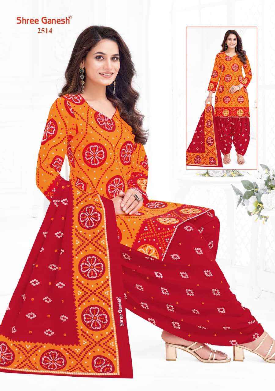 Shree Ganesh Bandhani Vol 5 Readymade Cotton Suit 15 Pcs Catalogue