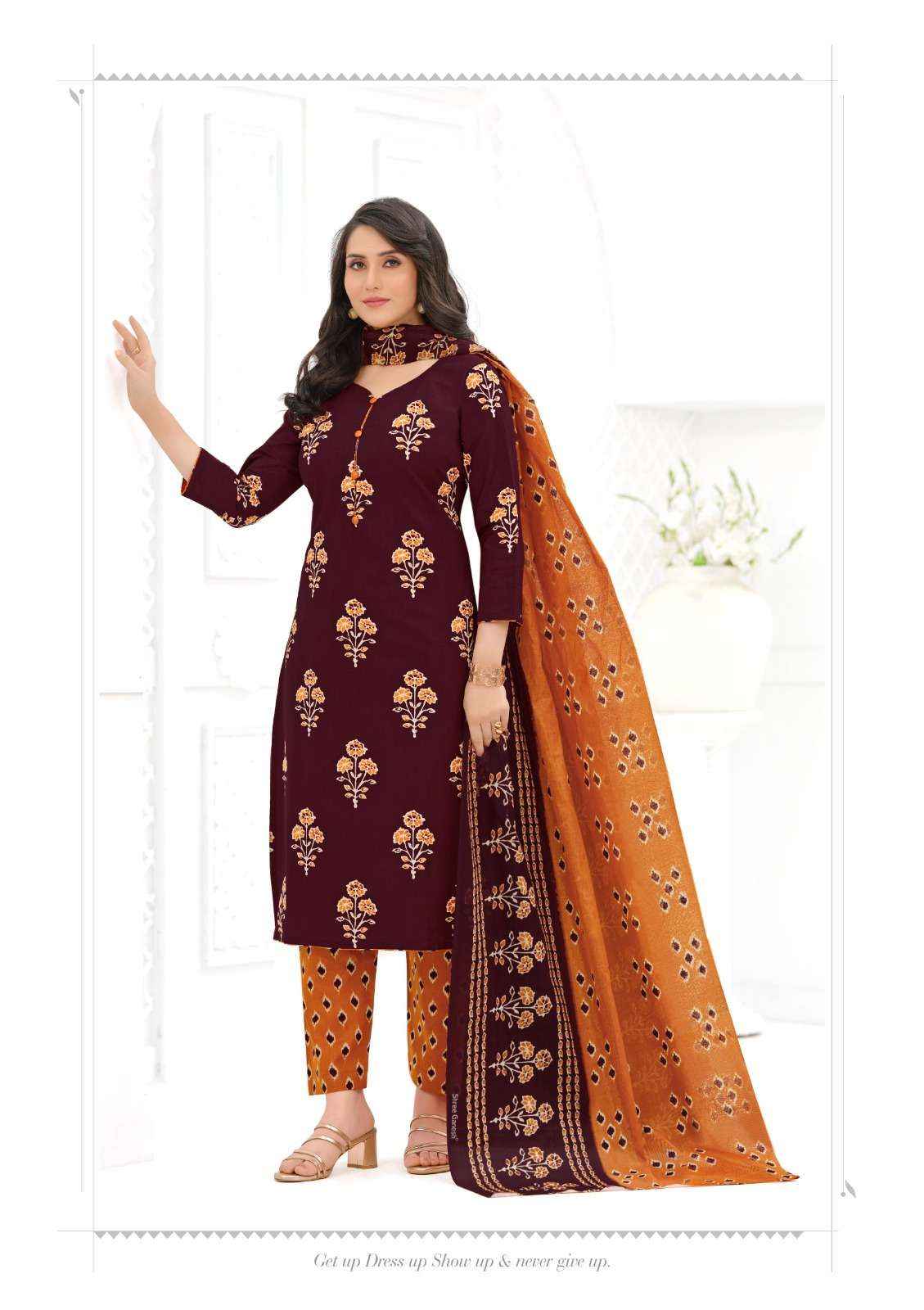 Shree Ganesh Samaiyra Ajrak Vol 3 Dress Material 12 Pcs Catalogue