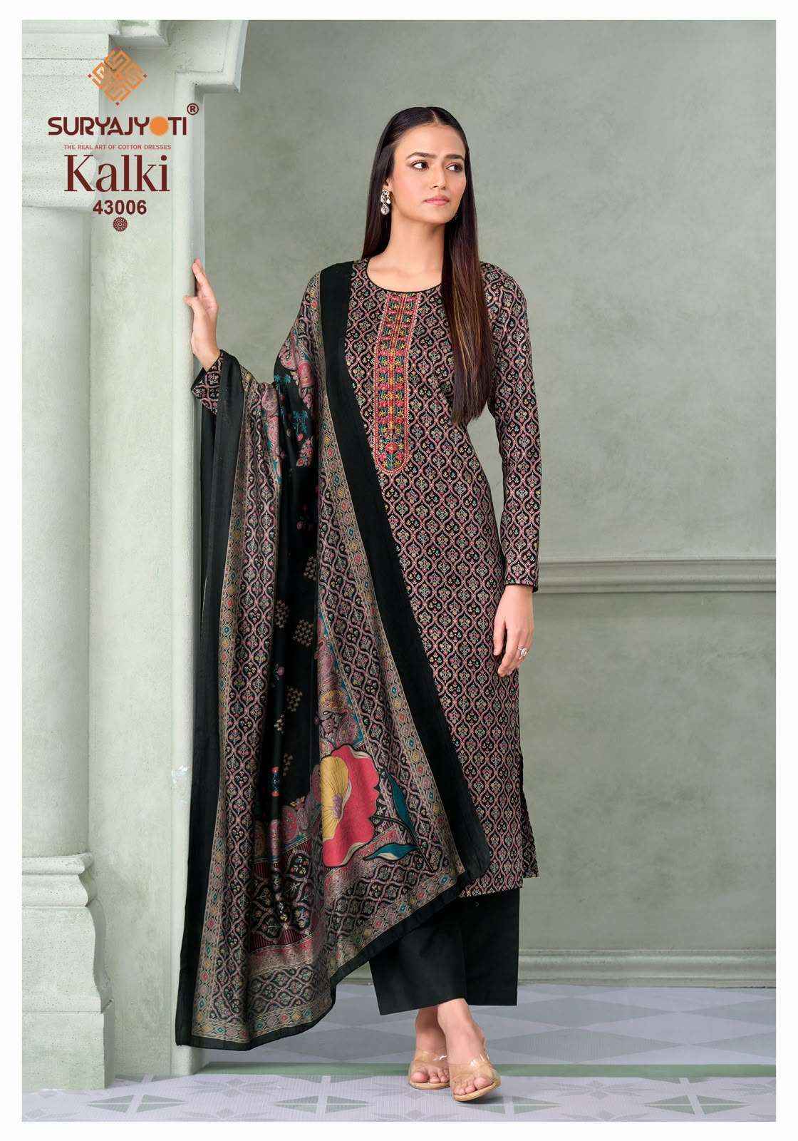 Suryajyoti Kalki Vol 43 Jam Satin Dress Material 8 Pcs Catalog