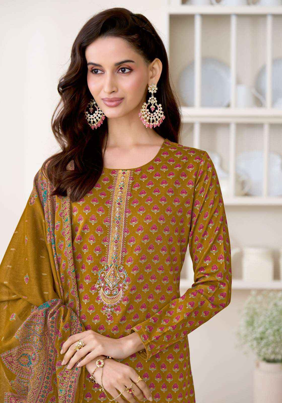 Suryajyoti Karvi Vol 1 Fancy Zam Satin Dress Material 6 Pcs Catalog 