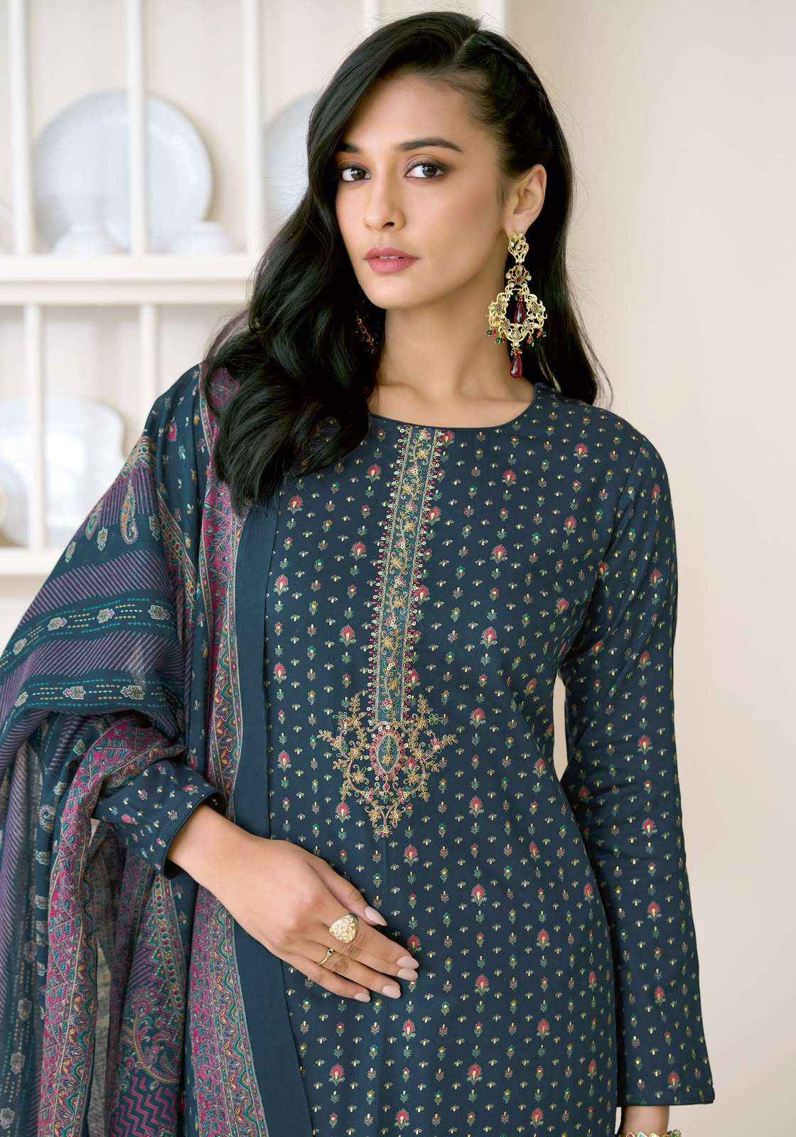 Suryajyoti Karvi Vol 1 Fancy Zam Satin Dress Material 6 Pcs Catalog 