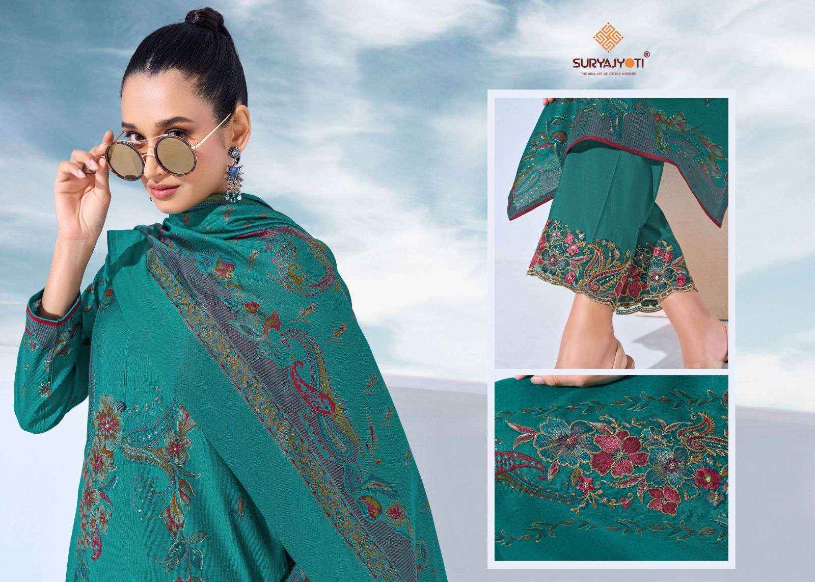 Suryajyoti Kashi Vol 1 Premium Wear Ladies Dress Material 6pcs Catalog 
