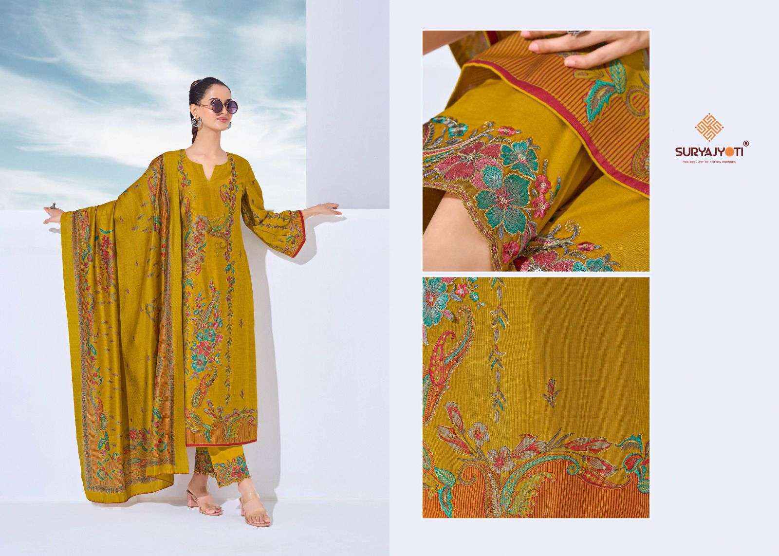 Suryajyoti Kashi Vol 1 Premium Wear Ladies Dress Material 6pcs Catalog 