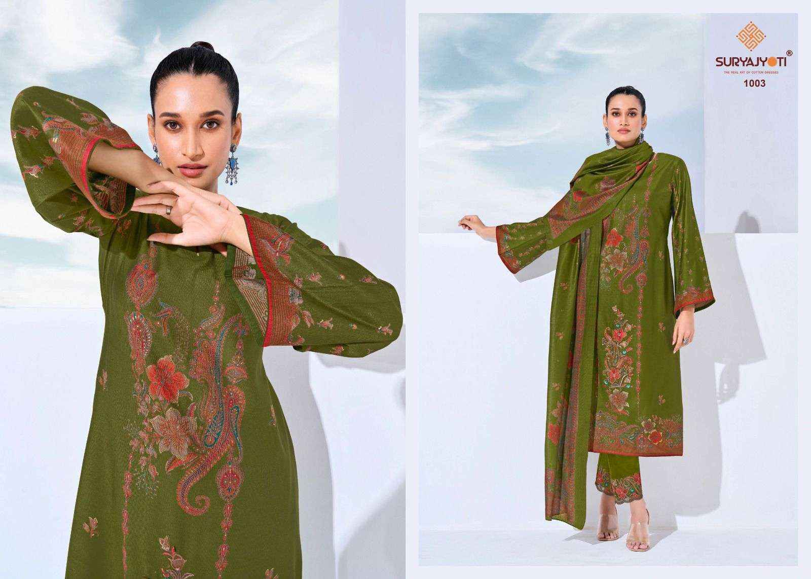 Suryajyoti Kashi Vol 1 Premium Wear Ladies Dress Material 6pcs Catalog 