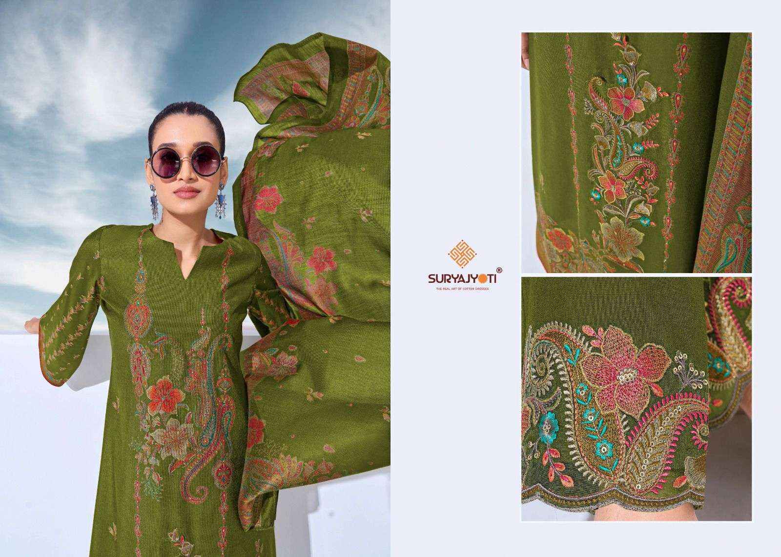 Suryajyoti Kashi Vol 1 Premium Wear Ladies Dress Material 6pcs Catalog 