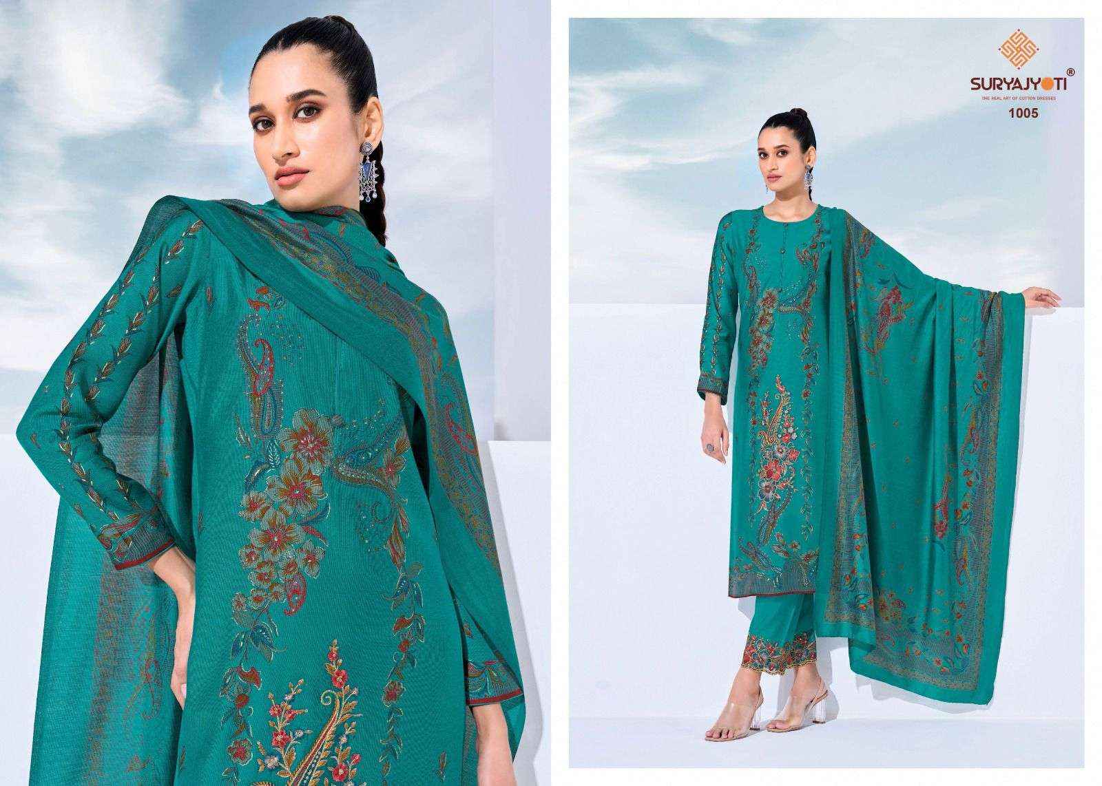 Suryajyoti Kashi Vol 1 Premium Wear Ladies Dress Material 6pcs Catalog 