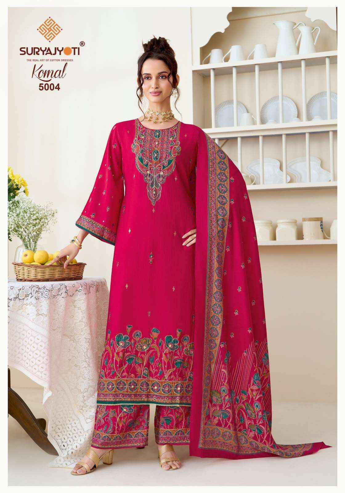 Suryajyoti Komal Vol 5 Pure Modal Silk Ladies Dress Material 6 Pcs