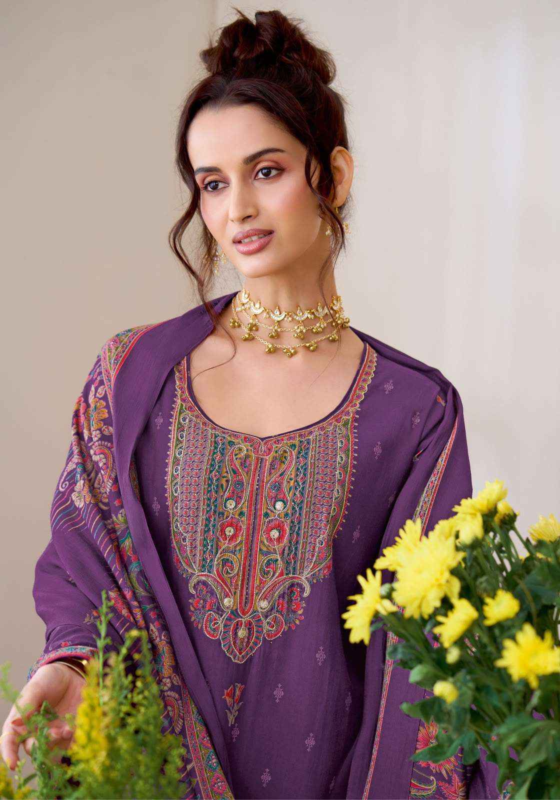 Suryajyoti Komal Vol 5 Pure Modal Silk Ladies Dress Material 6 Pcs