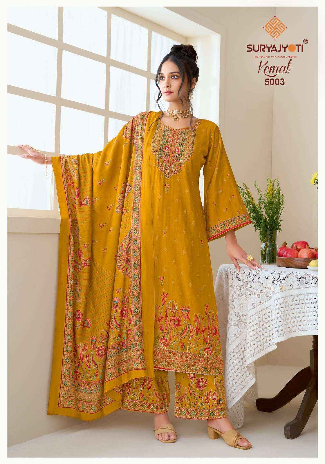 Suryajyoti Komal Vol 5 Pure Modal Silk Ladies Dress Material 6 Pcs