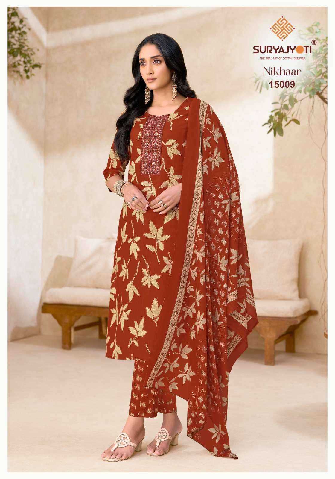 SURYAJYOTI NIKHAAR VOL 15 READY MADE SUITS 10 PCS CATALOG