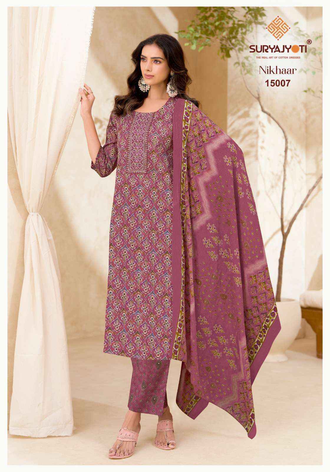SURYAJYOTI NIKHAAR VOL 15 READY MADE SUITS 10 PCS CATALOG