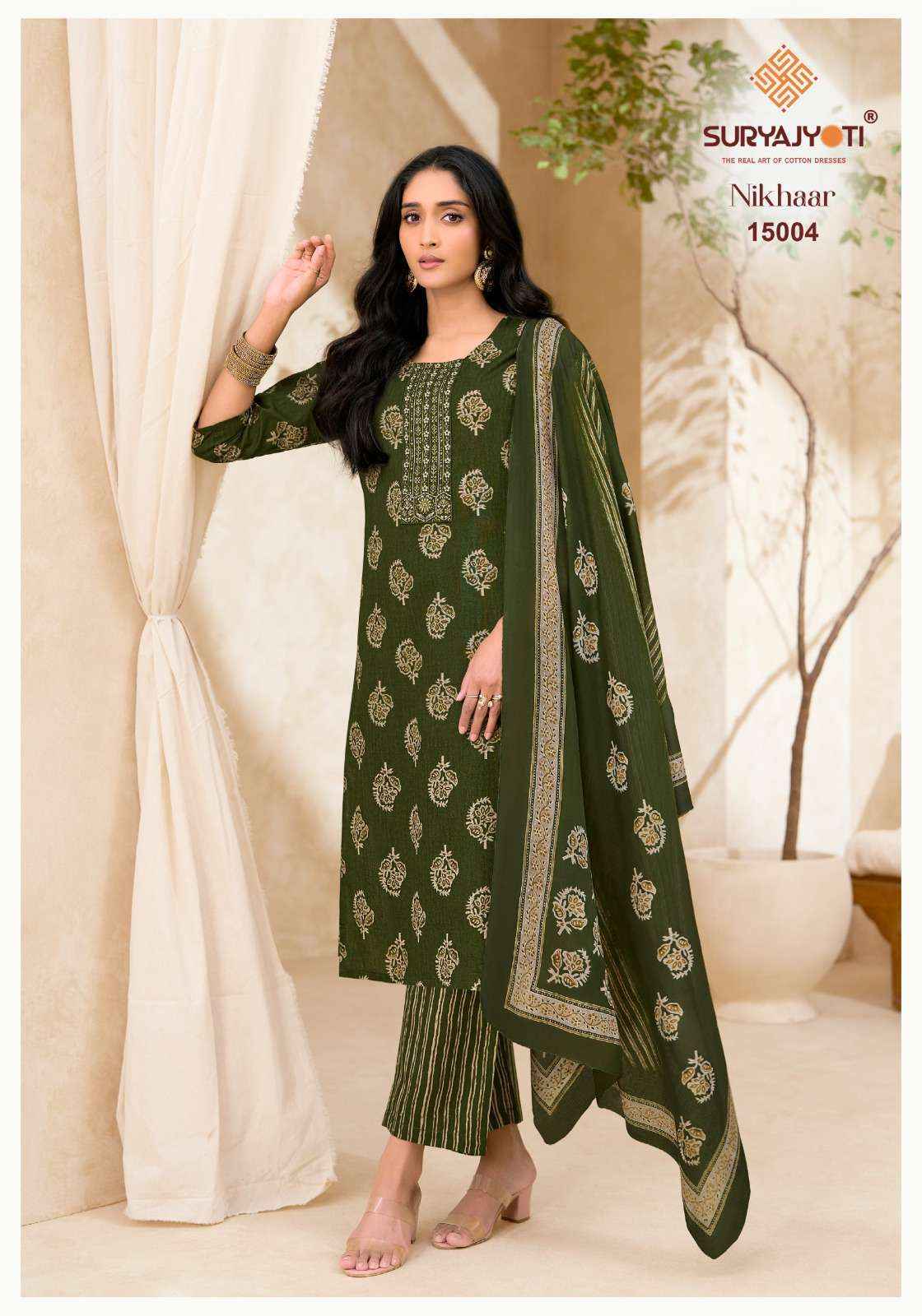 SURYAJYOTI NIKHAAR VOL 15 READY MADE SUITS 10 PCS CATALOG
