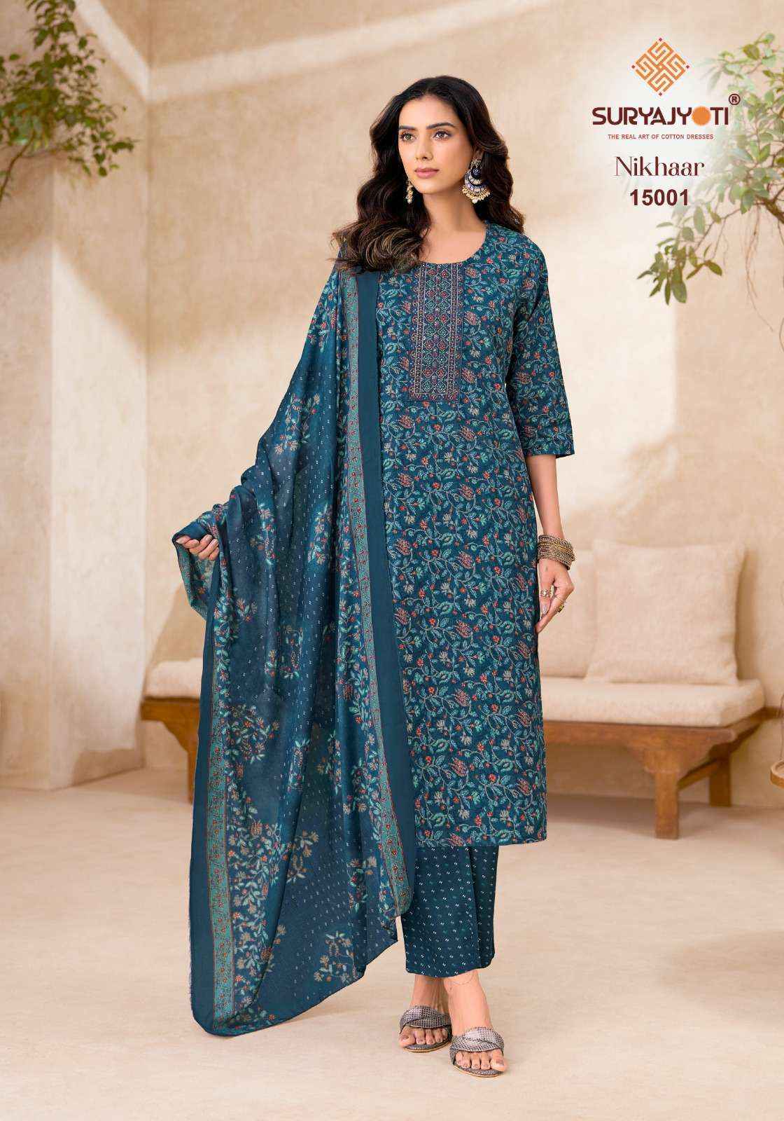 SURYAJYOTI NIKHAAR VOL 15 READY MADE SUITS 10 PCS CATALOG