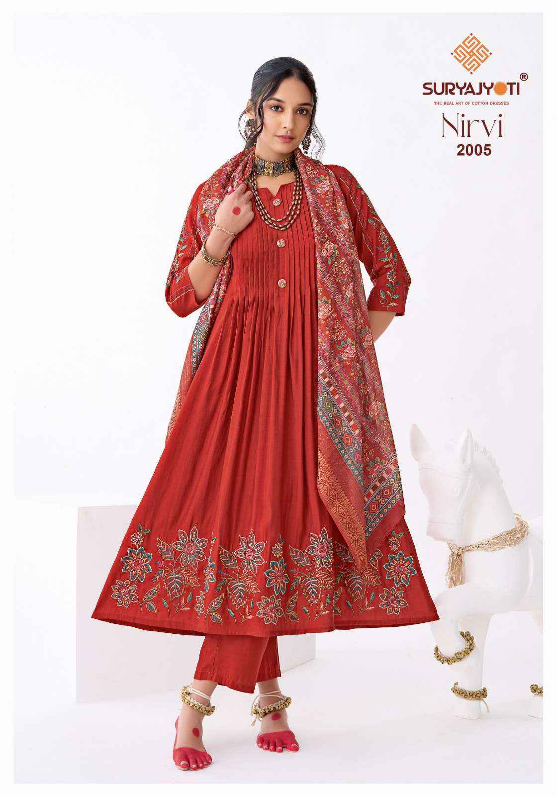 Suryajyoti Nirvi Vol 2 Latest Anarkali Suits Catalog With Price 8 Pcs Set