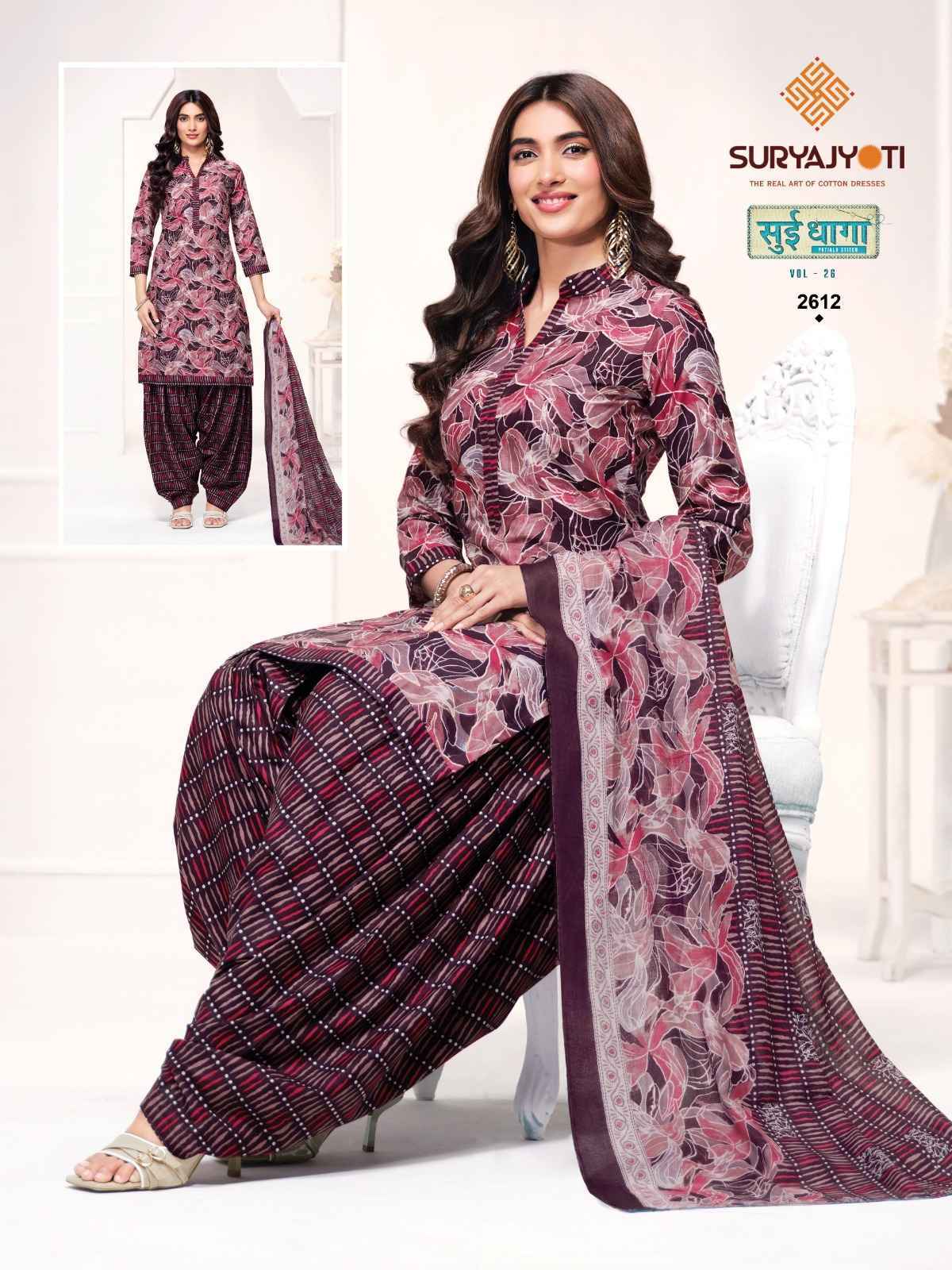 Suryajyoti Sui Dhaga Vol 26 Readymade Cotton Dress 20 Pcs Catalog
