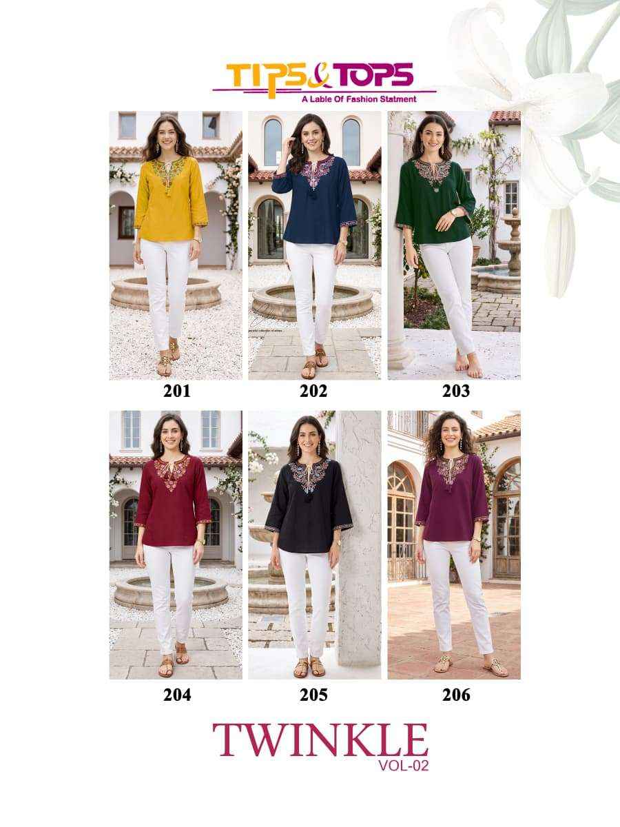 Tips And Tops Twinkle Vol 2 Fancy Western Short Tops 6 Pcs Catalog 