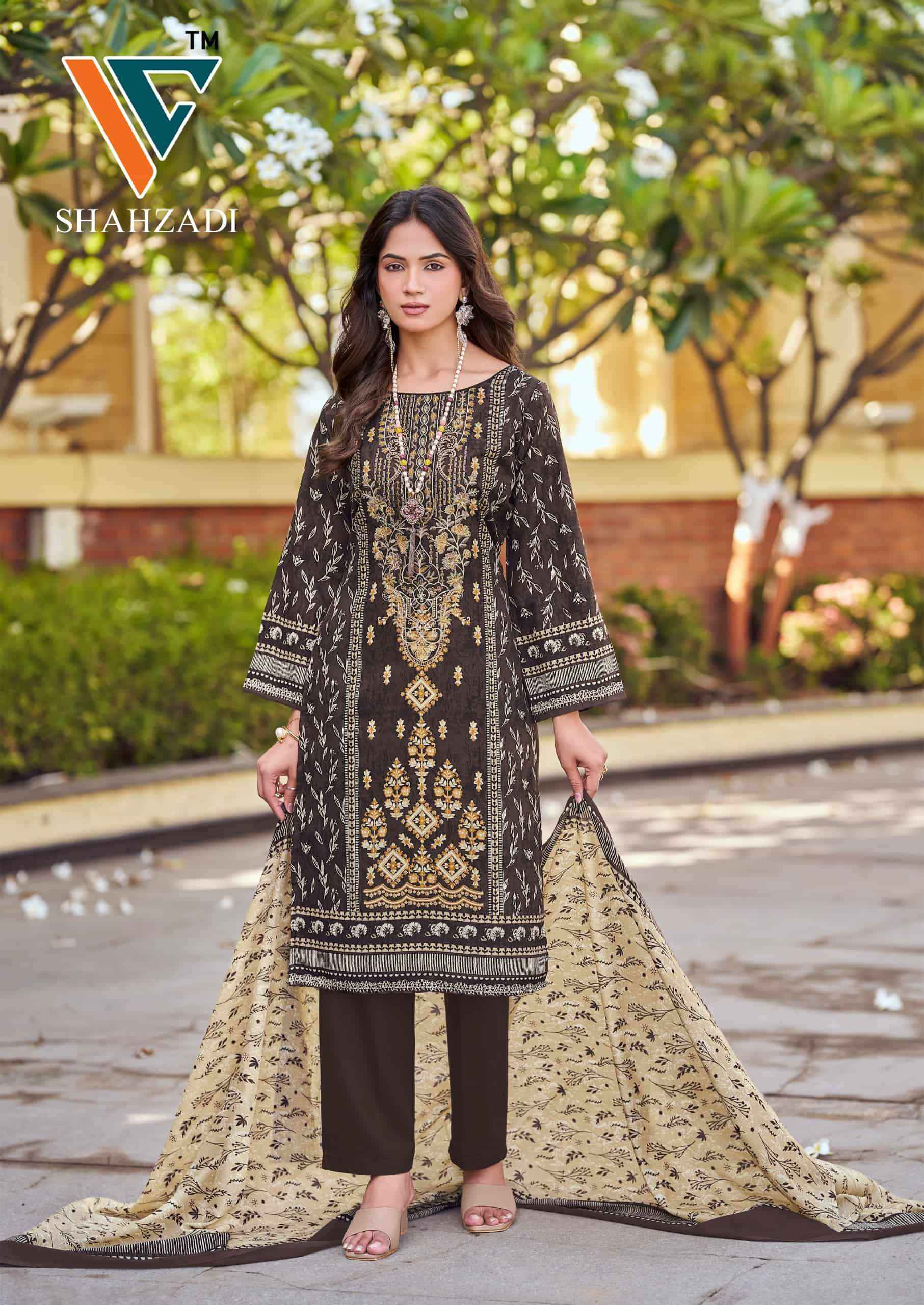 Vandana Fashion Shahzadi Vol 10 Printed Cotton Dress Material 8 Pcs Catalog 