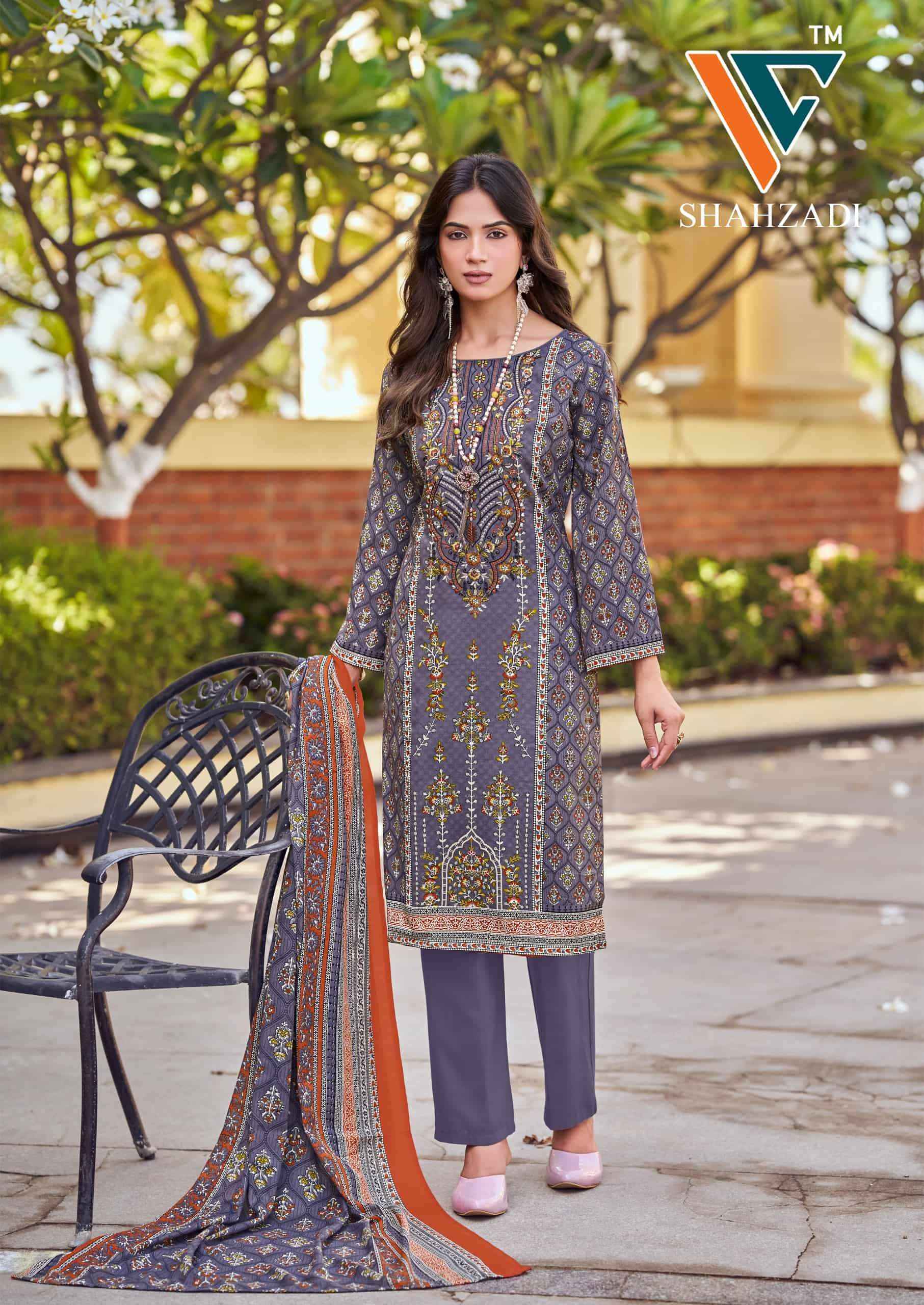 Vandana Fashion Shahzadi Vol 10 Printed Cotton Dress Material 8 Pcs Catalog 