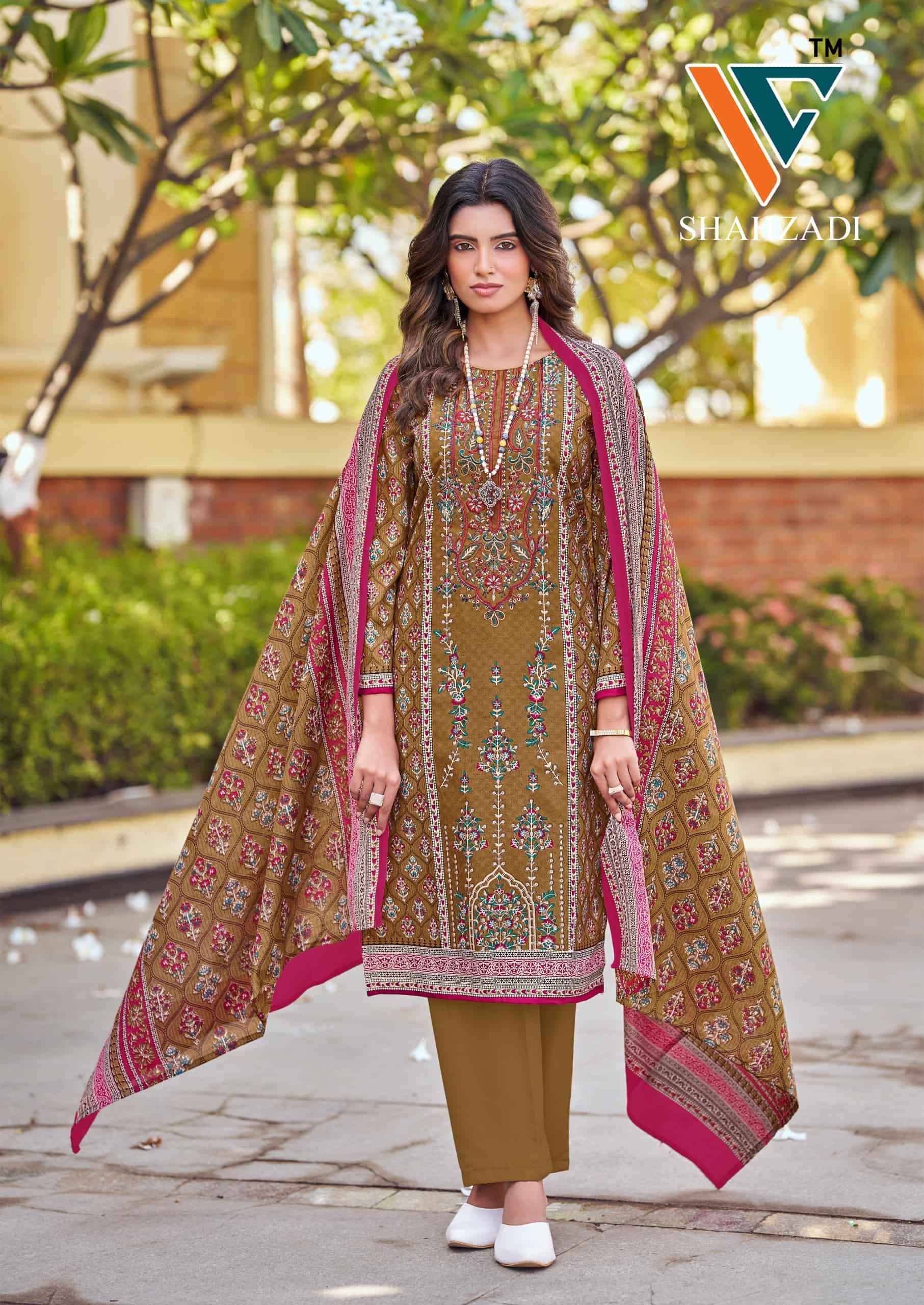 Vandana Fashion Shahzadi Vol 10 Printed Cotton Dress Material 8 Pcs Catalog 
