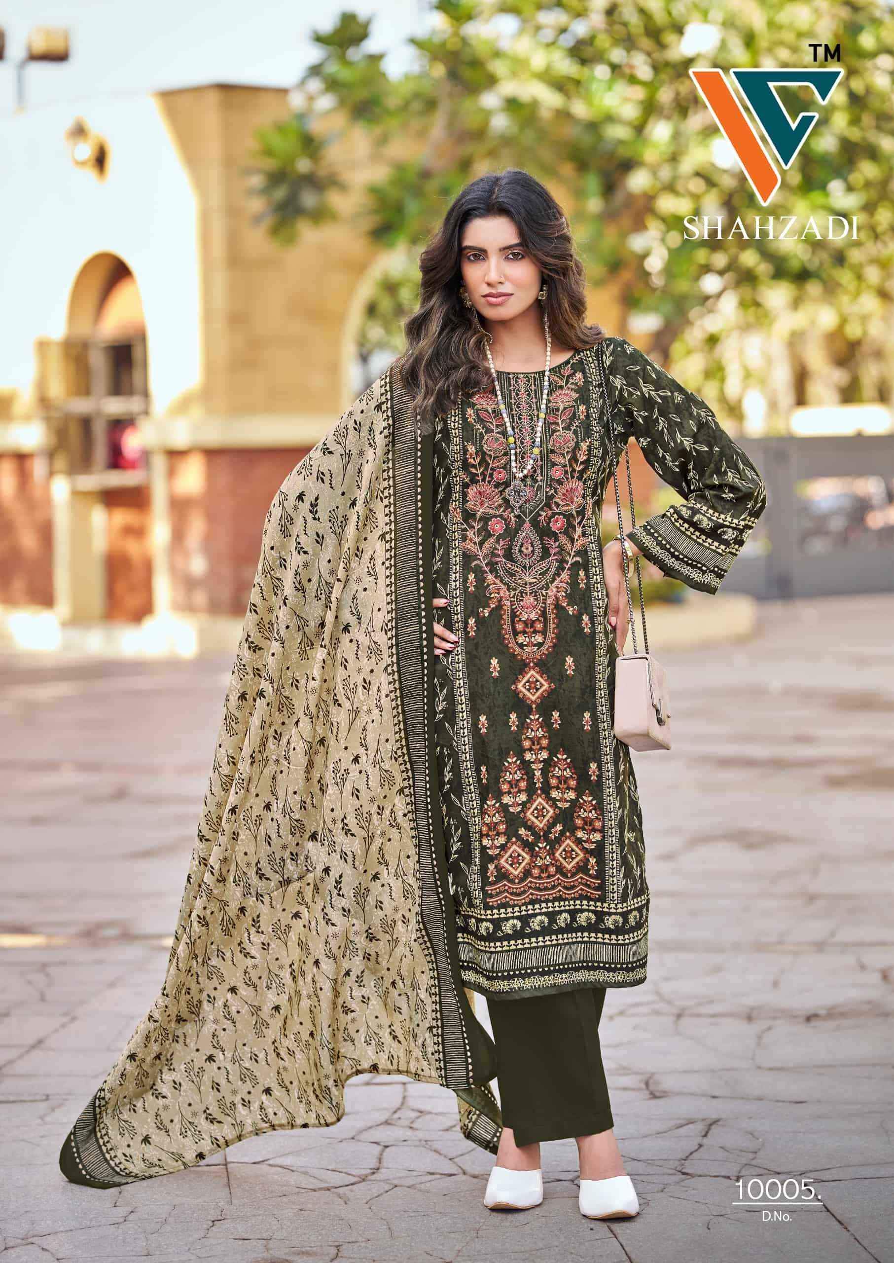 Vandana Fashion Shahzadi Vol 10 Printed Cotton Dress Material 8 Pcs Catalog 