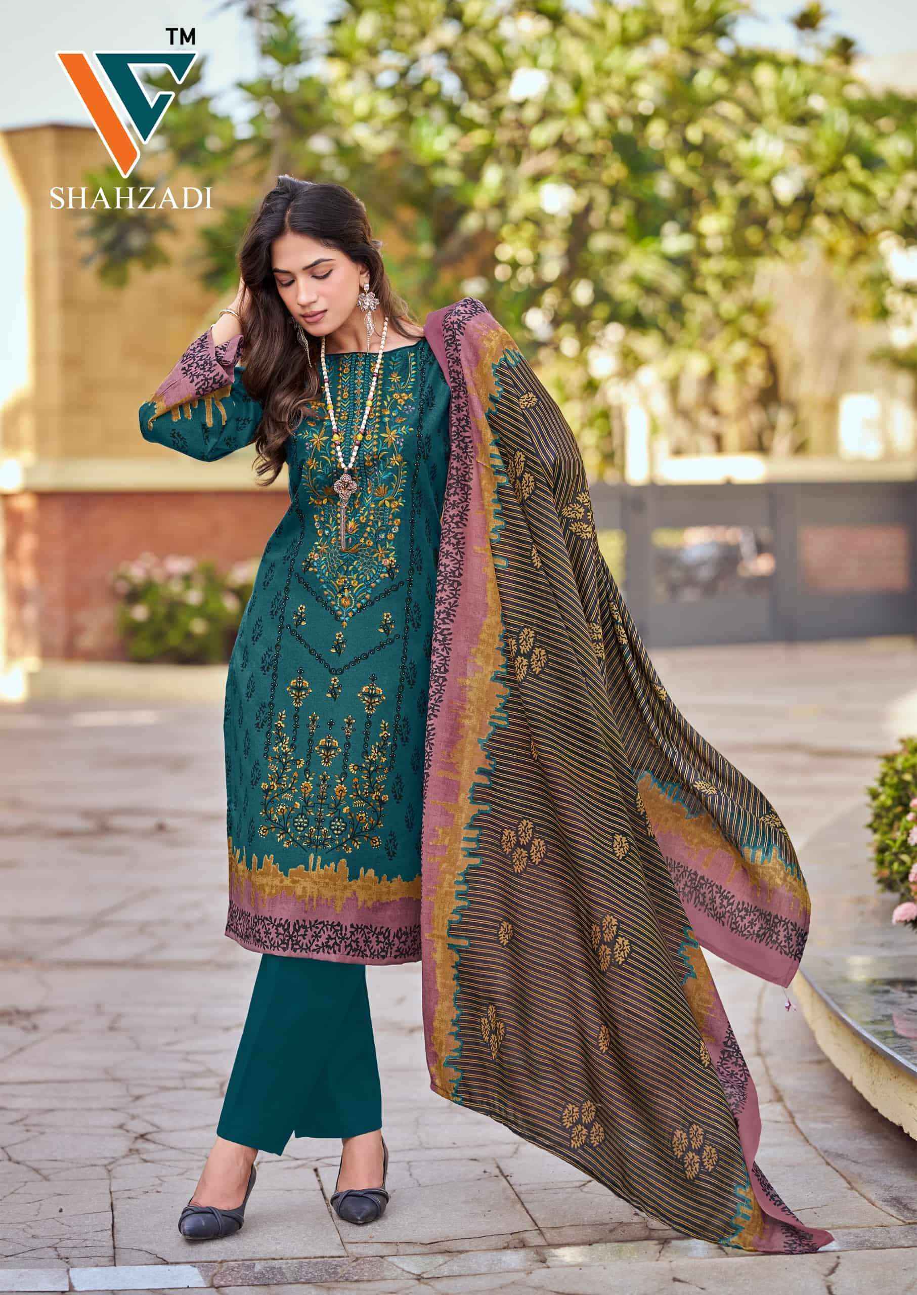 Vandana Fashion Shahzadi Vol 10 Printed Cotton Dress Material 8 Pcs Catalog 