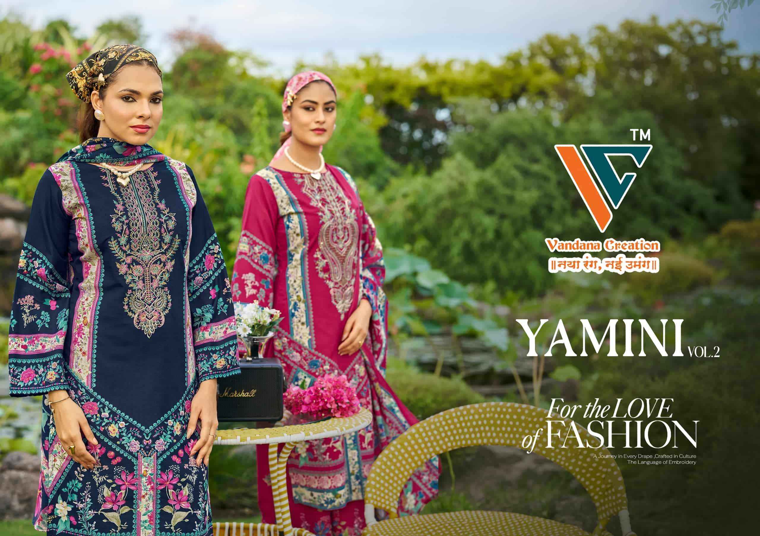 Vandana Fashion Yamini Vol 2 Cotton Dress Material 8 Pcs Catalog