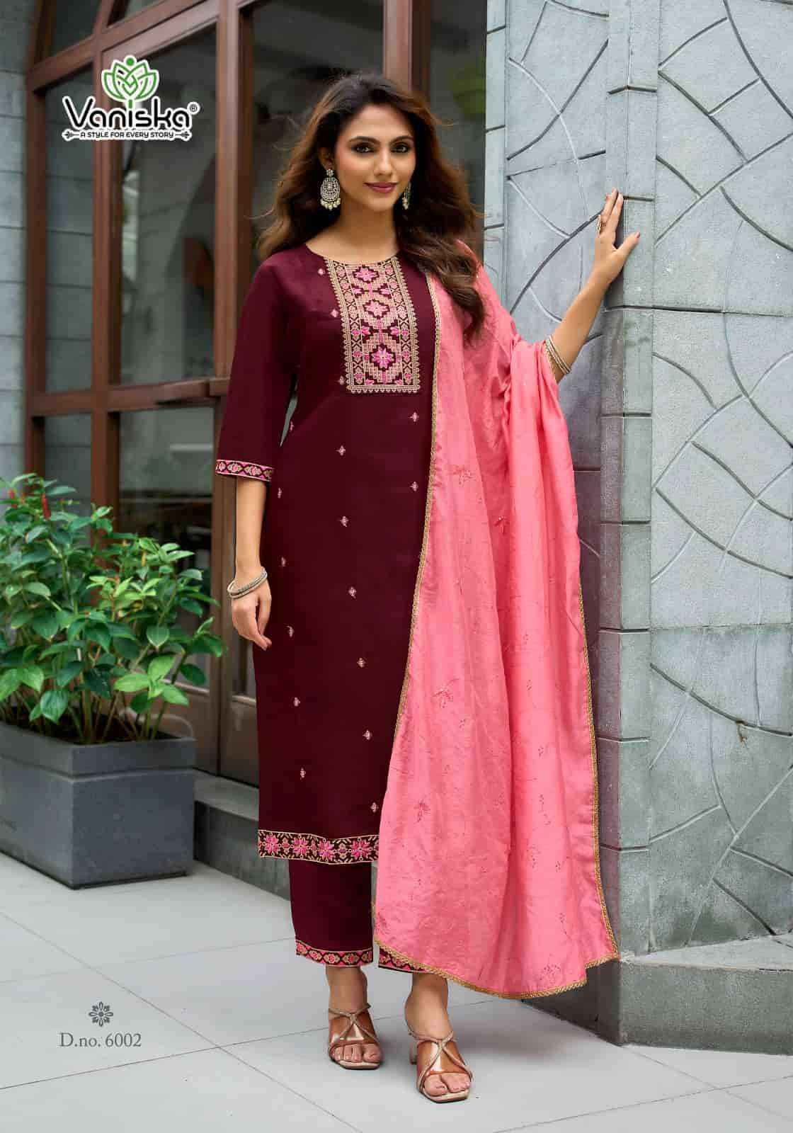Vaniska Fiza Vol 6 Premium Designs 3 Piece Dress  6 Pcs Catalog 